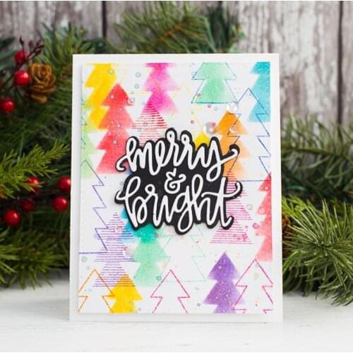 2pcs/Set Tree Duo Stencils for DIY Scrapbooking Decorative Embossing Paper Cards Making Crafts Plastic Templates Drawing Sheets