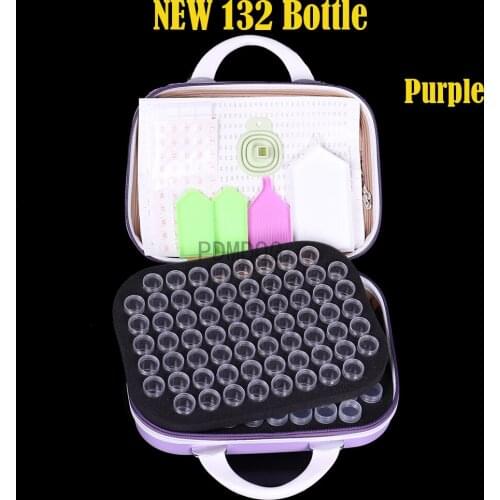 2021 New 132/20 Bottles 5D Diamond Painting Storage Box Tool Diamond Embroidery Accessories Hand Bag Zipper Container