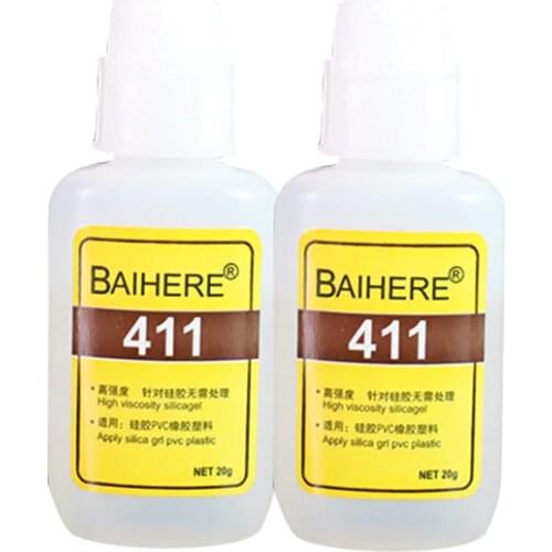 411 special glue for silicone, plastic adhesive, strong instant glue, quick-drying glue, TPU, TPR, TPE, PVC glue