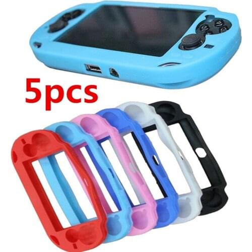 5pcs/lot Soft Silicone Skin Protector Guard Cover Protective Case Protect Shell For PSV 1000 PSVita PSV1000 Console
