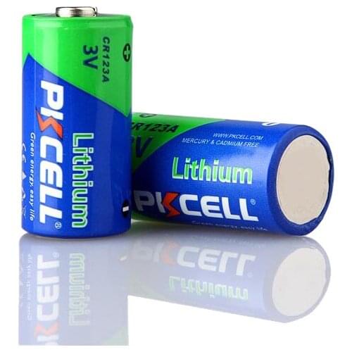 500Pcs PKCELL 3V CR123A 16340 Lithium Batteries CR17345 1500mAh 3Volt Primary Battery For Camera Flashlights Torch