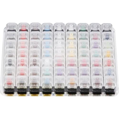 64 Keys Translucent Keycaps Mechanical Keyboard Tester Sampler Testing Tool for Cherry MX mechanical key switch