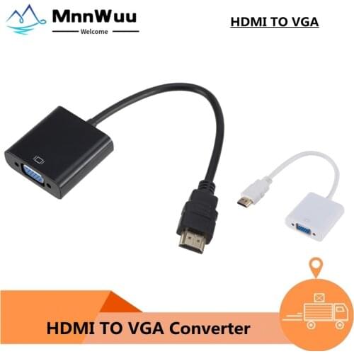 1080P HDMI-compatible to VGA Adapter Digital to Analog Converter Cable For Xbox PS4 PC Laptop TV Box to Projector Displayer HDTV