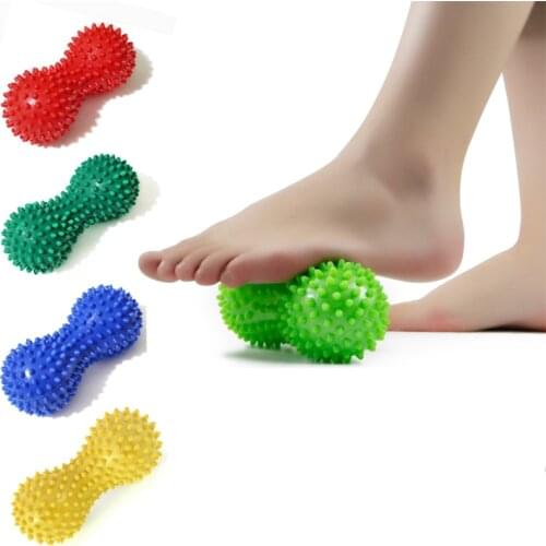 Peanut PVC Yoga Supplies with Thorns Workout Massage Peanut Hand Ball Yoga Fitness Ball Inflated Air Bag Peanut Ball 6 Colors