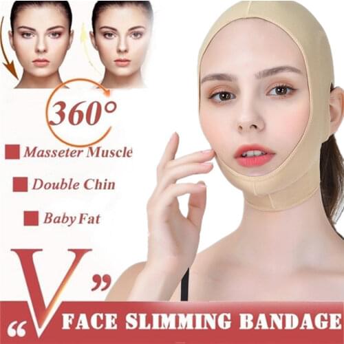 Thining 3D Beauty Women Makeup V-Line Seamless Breathable Infrared Shaping Bandage Face Lifting Mask