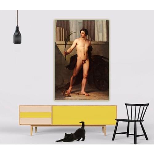 Citon Francesco Hayez《Triumphant Athlete,1813》Canvas Oil Painting Artwork Poster Picture Background Wall Decor Home Decoration