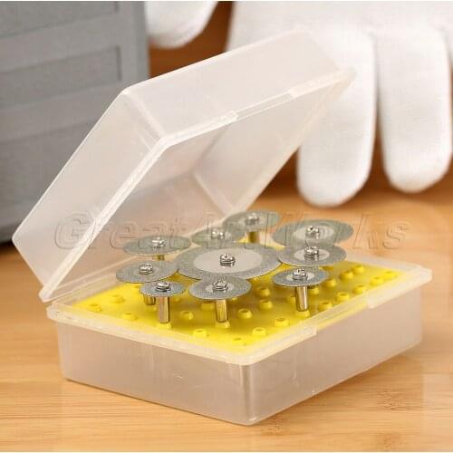 Dophee 10Pcs/Set Diamond Saw Blade Cut Off Discs Wheel Blades Dremel Rotary Tool Set 1/8 Shank Hot Selling