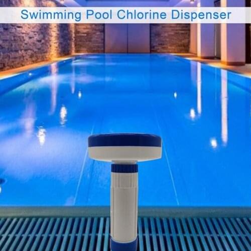 Swimming Pool Tablet Dispenser Pool Cleaner Dispenser with Built-in Thermometer Locking Cap