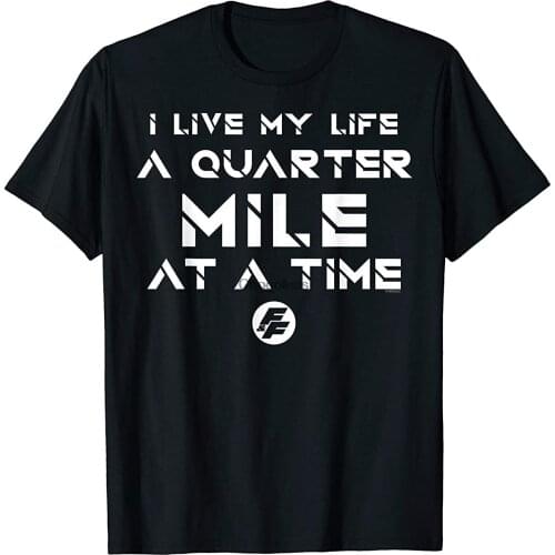 Fast &amp Furious Life At A Quarter Mile At A Time Word Stack TShirt