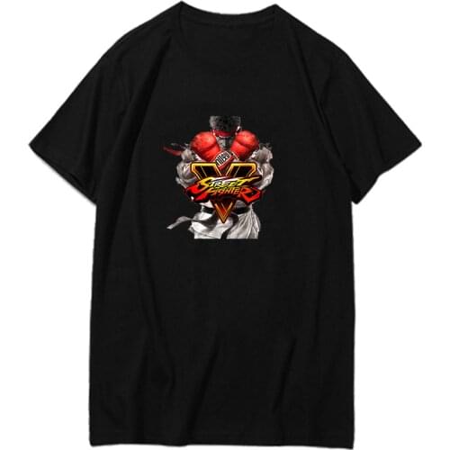 Street Fighter V Key American Classics T Shirt Print Oversized Tops Tee shirts Graphic t shirts Harajuku Men clothing