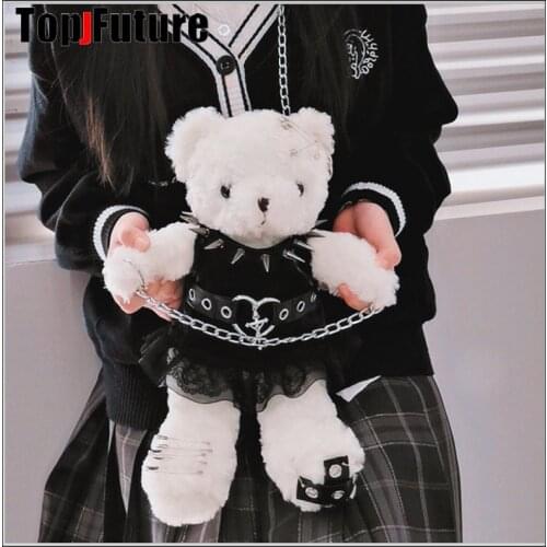 [who killed my bear] hand made bear bag Dark bloody disease baby bear bag BLOODY JK UNIFORM Halloween cosplay props