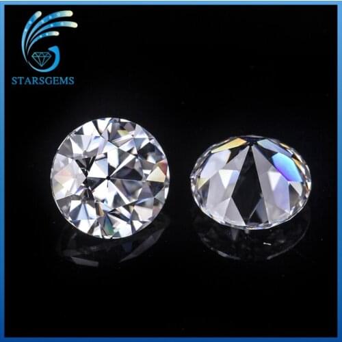 Round Old European Cut IJ Color Moissanites Loose Stone