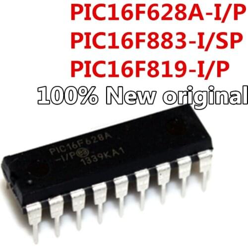 1pcs New PIC16F628A-I/P PIC16F628AIP PIC16F628A 16F628A DIP-18 8-Bit CMOS Microcontrollers with nanoWatt Technology