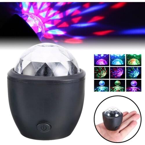 Mini Stage Light 3W USB Powered Actived Multicolor Disco Ball Magic Effect Lamp For Home Party KTV Birthday Party