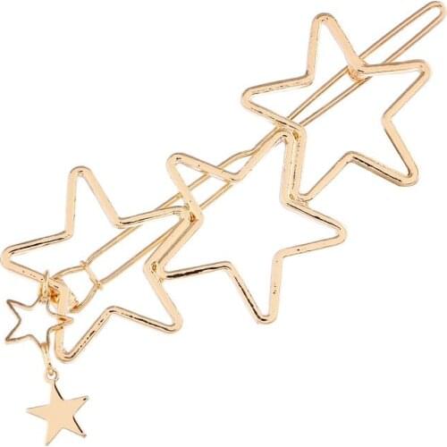 Fashion Hollow Star Hair Clip Women Girls Hairpins Delicate Hair Pin Hair Decorations Jewelry Accessories