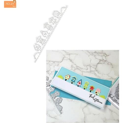 New Design Christmas Building Lace Metal Cutting Dies for DIY Scrapbooking Album Paper Card Embossing Decor Crafts Die Cuts 2021