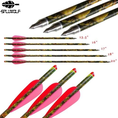 OD8.8mm Archery Carbon Arrows Professional Hunting Crossbows стрелы для арбалетCamouflage Crossbow Bolts