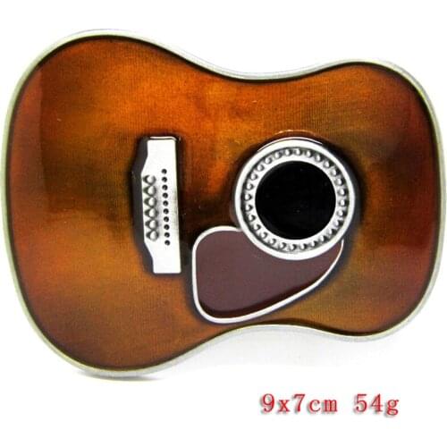 Alloy Novelty Belt Buckle Guitar Body Western Country Cowboy Music Hip Hop Rock Buckler fit belt up to 1.5"(40mm) Good Gift