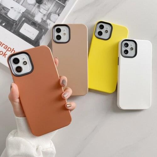 Candy Color Silicone Matte Phone Case For iphone 12 12Pro Max 12 Mini Soft Back Cover For Girl Women Luxury Shockproof Fundas
