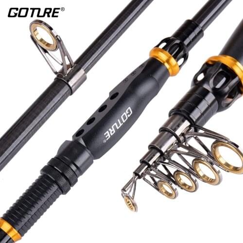 Goture Telescopic Spinning Fishing Rod Saltwater Freshwater Travel Retractable Rods Poles for Trolling Surf Casting