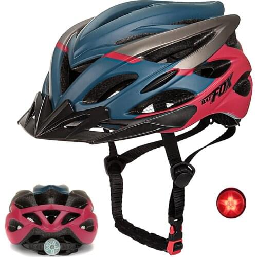 Bicycle Helmets Ultralight Outdoor Bicycle Helmet Cycling Bike Helmet LED-Light Mountain Road Cycling Helmet UNISEX Safely Cap