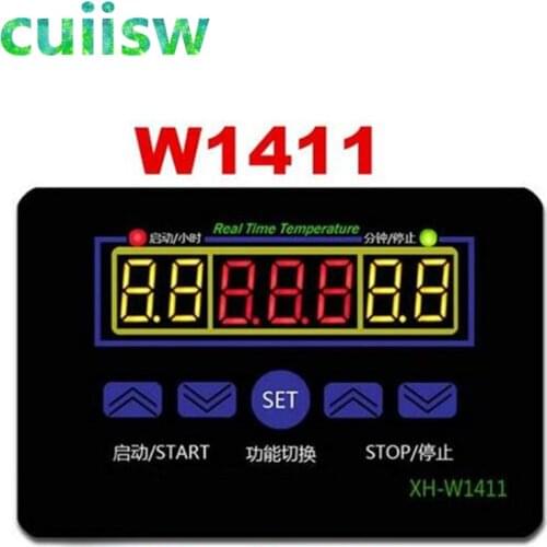 W1411 AC 110V 220V DC 12V 10A LED Digital Temperature Controller Thermostat Control Switch Sensor For Greenhouses Aquatic Animal