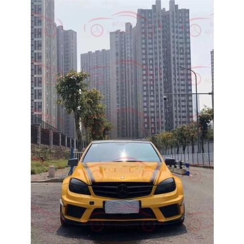 W204 C300 C63 FRP Unpainted Wide Car Body Kit Front Rear Bumper Side Skirts Side Fenders For Mercedes-Benz W204 06-10