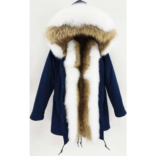 2020 New Fashion Winter Jacket High Quality Hooded Real Fur Coat Women Jackets Winter Warm Woman Clothing Casual Parka