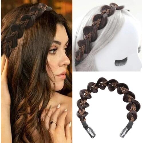 Women Non-slip Braided Hair Band Bohemia Princess Elastic Twists Headband Knotted Girls Fashion Headdress Hair Accessories