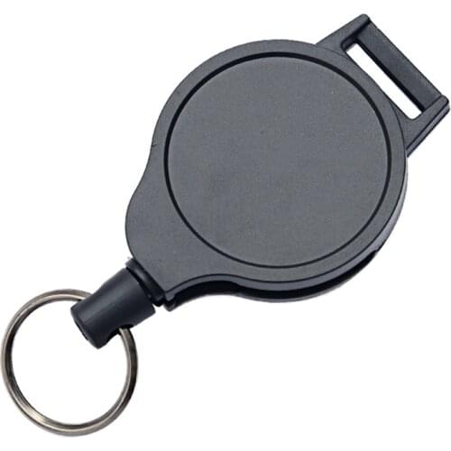 1mm In Diameter Ring Retractable Keychain Key Ring Thickened with 60cm Coated Stainless Steel Wire Rope