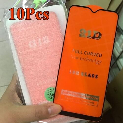 10pcs 21D Full Glue Tempered Glass Screen Protector Film For INFINIX Note 10 Pro HOT Play ZERO 8 8i X657 X683 X687 X690 SMART 5