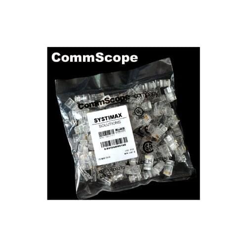 100pcs Super Quality RJ45 RJ-45 Ethernet Network crystal head original Commscope 8 pin Connector Plug CAT5 CAT6 Modular