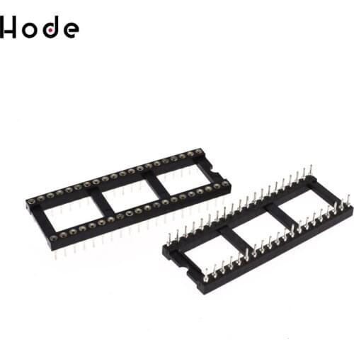 2PCS 40Pin DIP40 SIP Round IC Sockets Adaptor Solder Type gold plated machined