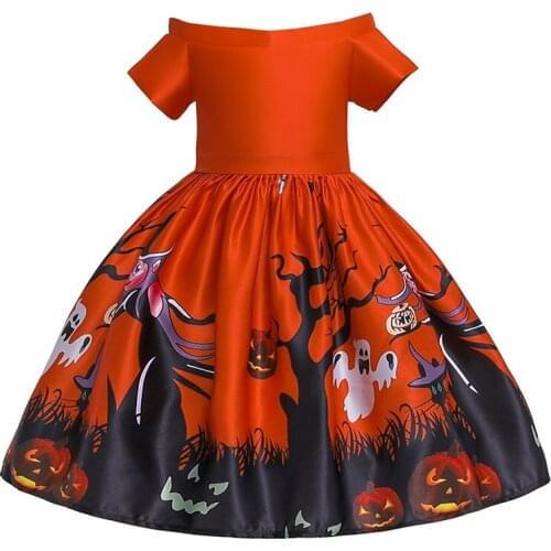 2020 New Christmas Halloween Kids Party Dress For Girl Clothes Formal Wedding Gown Tutu Princess Dress Children Clothing