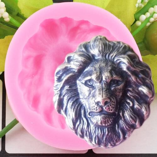 3D Lion Head Silicone Mold Chocolate Fondant Mold Animals DIY Baking Party Cake Decorating Tools Soap Polymer Clay Candy Mould