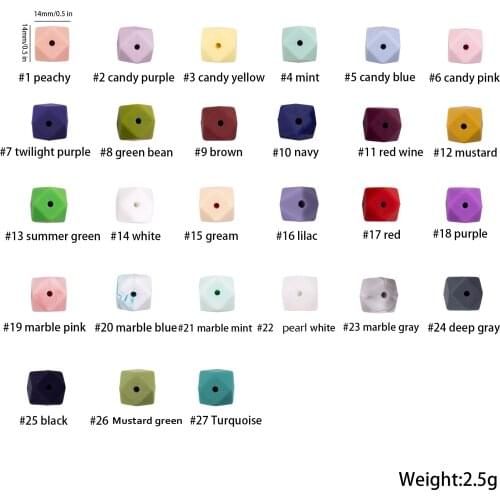 LetS Make 50Pc 14Mm Silicone Teether Beads For Baby Bed Mobile Crib Newborn Pacifier Chain Silicone Tiny Rodent Baby Teether