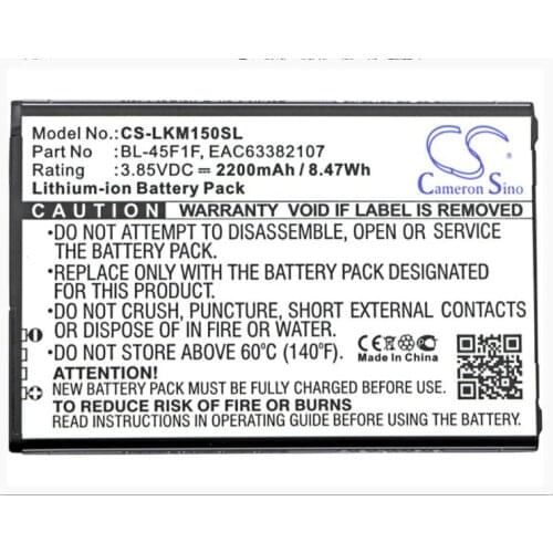 Cameron Sino 2200mAh battery for LG Aristo Aristo LTE Fortune K10 Pro 2017 K10 Pro 2017 Dual SIM M210 M400AR M400DF M400DK M400F