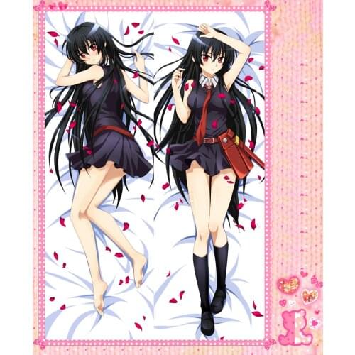 Anime Cartoon Akame ga Kill! Double Bolster Hugging Pillow Case Pillow Cover Pillowcase Peach Skin 2 Way No.9127