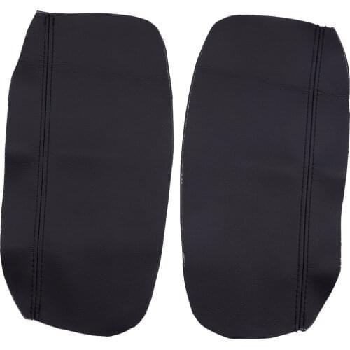 Car Black PU Leather Center Console Armrest Lid Cover Fit For Honda Acura RL 2005-2010