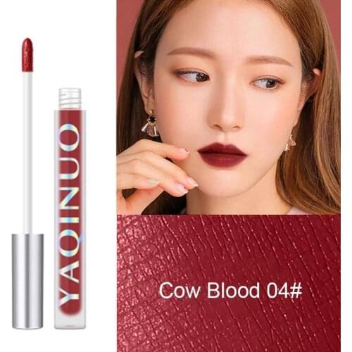 1Pcs Lip Gloss Liquid Matte Moisturizing Nourish Long-Lasting Non-Stick Cup Brighten Skin Tone Anti-Drying 5 Colors Lip Makeup