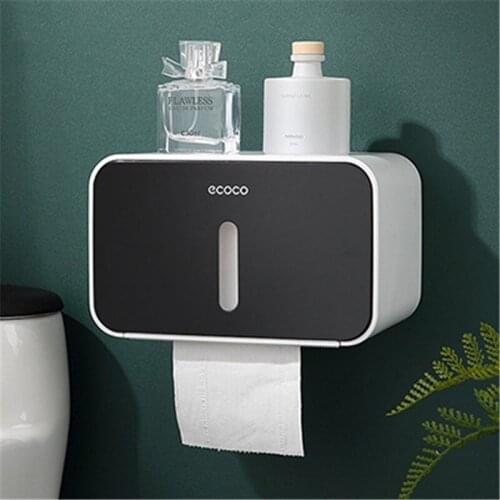Toilet Paper Holder Waterproof Wall Mounted Storage Shelf Roll Paper Toilet Tissue Box WC Organizer Modern Bathroom Accessories