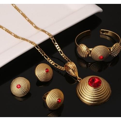 Ethiopian Women Habesha Trendy African Jewelry Nigeria Sudan Eritrea Kenya Wedding Jewelry Sets
