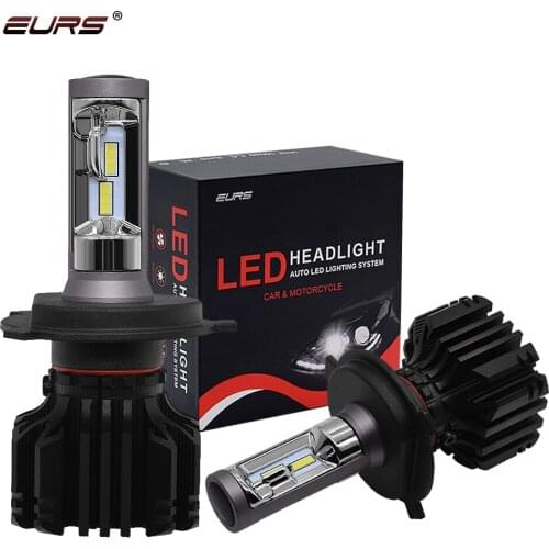 EURS S5 Car Headlight LED H4 H7 6000K LED Bulb H11 H8 H1 H3 9005 HB3 9006 HB4 9004 9007 H13 Auto Headlamp Fog Light Lamp 8000lm