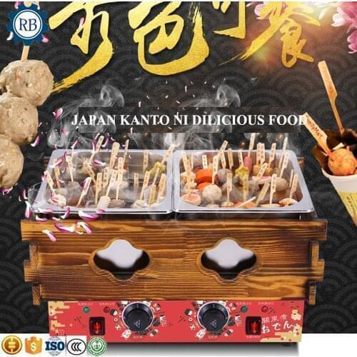 Hot Pot Kanto Oden Cooking Machine/Wooden Grids Kanto Cooker/Electric Oden Snacks Cooker