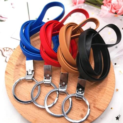 Business PU Fashion Lanyards Neck Strap For Id Pass Card Badge Gym Mobile Phone Usb Keys keycord keychain lanyard for keys