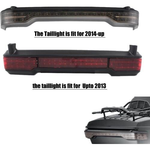 Motorcycle Rear Wrap Tour Pack LED Luggage Trunk Running Brake Tail Light For Harley Touring Electra Road Glide