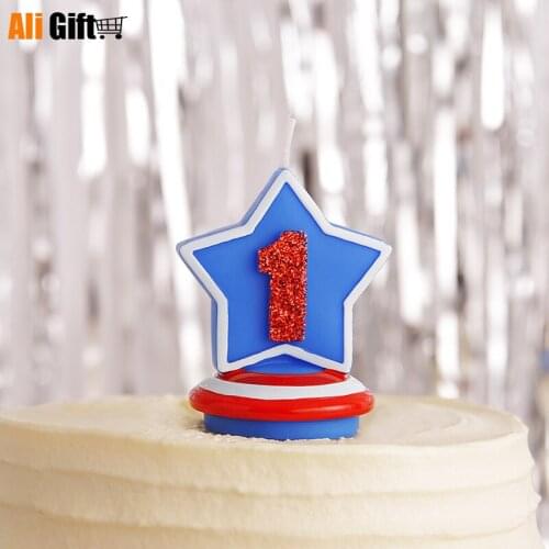 Creative Scented Birthday Weddings Candles Birthday Wedding Decor Stars Number DIY Candles For Children Birthday Gifts Decor