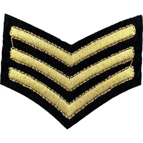 New Arrival 7 x 5.5cm Gold Air Force Badge Patches Sew on Iron on Embroidered Applique for Clothes 10pcs/lpt