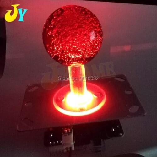 One PCS 5V Red Illuminated Joystick arcade joystick Copy Sanwa Stick With Clear Top Ball 5Pin Cable