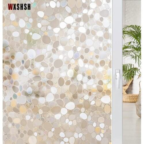 200cm Length Electrostatic Window Film Vinyl Pebble Privacy Protection Decorative Glass Sticker For Window Door Cabinet Table